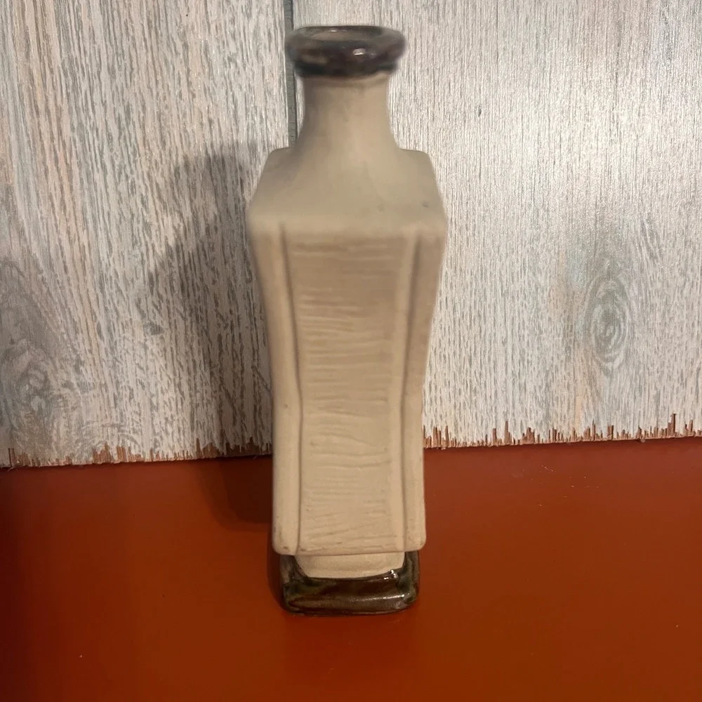 Vintage Japanese Ceramic Bud Vase Orange Fruit Tree Relief‎ MCM Decor Made Japan